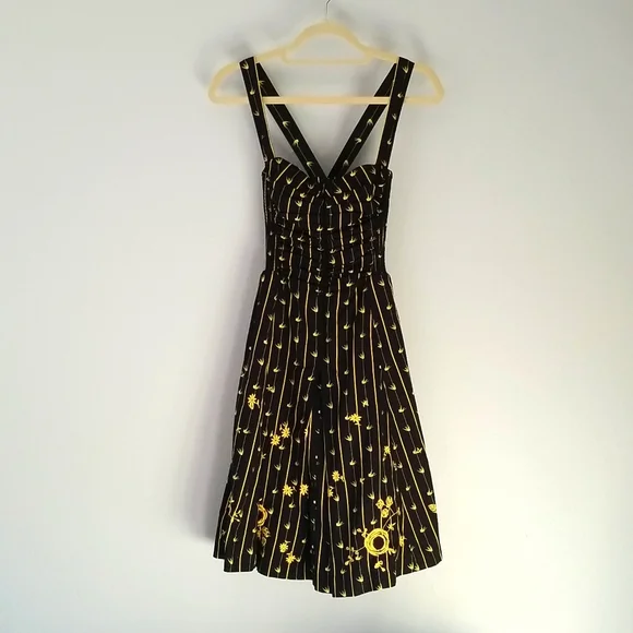 moulinette soeurs embroidered dress Adair Midi Dress Noir – Peter Kate main image 1